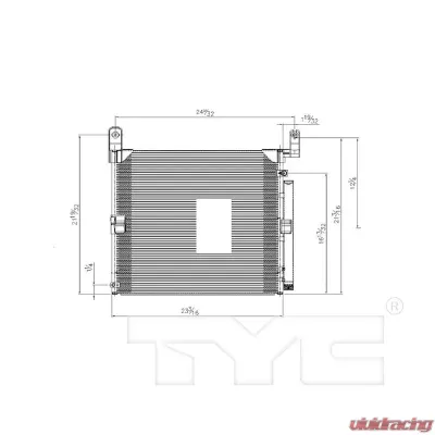 TYC Genera A/C Condenser Toyota Tacoma Front 2016-2020 - 30020