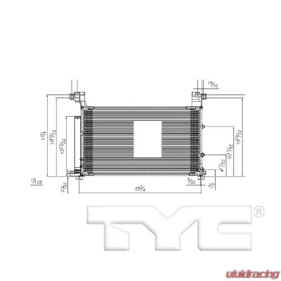 TYC Genera A/C Condenser Lexus 2.0L 4-Cyl - 30021