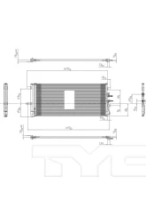 TYC Genera A/C Condenser Lincoln MKZ 2017-2020 3.0L V6                                     - 30049 - Image 2