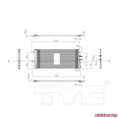 TYC Genera A/C Condenser Lincoln MKZ 2017-2020 3.0L V6 - 30049