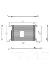 TYC Genera A/C Condenser Audi 80 1988                                     - 30059 - Image 2