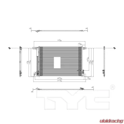 TYC Genera A/C Condenser Audi 80 1988 - 30059