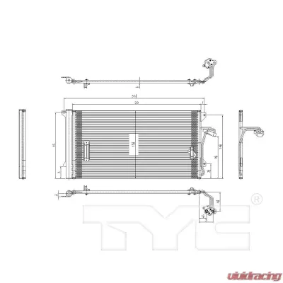 TYC Genera A/C Condenser - 3294