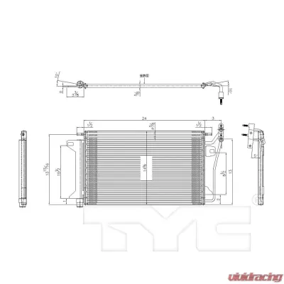 TYC Genera A/C Condenser - 3390