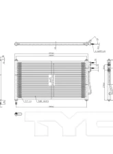 TYC Genera A/C Condenser Ford Focus 2005-2007                                     - 3391 - Image 3
