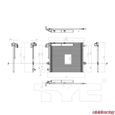 TYC Genera A/C Condenser Mercedes-Benz - 3478