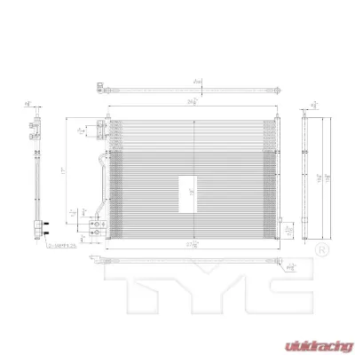 TYC Genera A/C Condenser - 3557