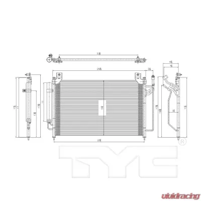 TYC Genera A/C Condenser Mazda CX-7 2007-2012 - 3589