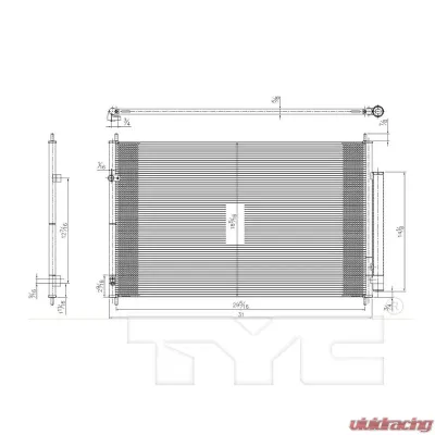 TYC Genera A/C Condenser Acura MDX 2007-2013 - 3600