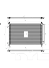 TYC Genera A/C Condenser Mazda CX-9 2007-2015                                     - 3613 - Image 4