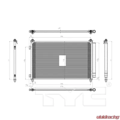 TYC Genera A/C Condenser Mazda CX-9 2007-2015 - 3613
