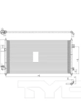 TYC Genera A/C Condenser Nissan Sentra 2007-2012                                     - 3628 - Image 3