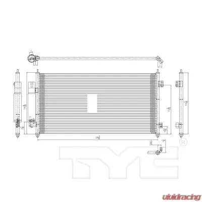 TYC Genera A/C Condenser Nissan Sentra 2007-2012 - 3628