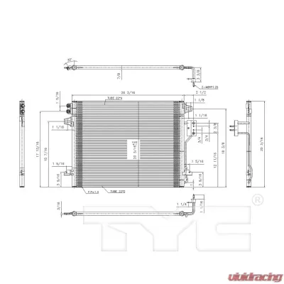 TYC Genera A/C Condenser - 3682