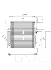 TYC Genera A/C Condenser Jeep Liberty 2008-2012                                     - 3683 - Image 3