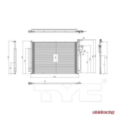 TYC Genera A/C Condenser Saturn Vue 2008-2010 - 3687