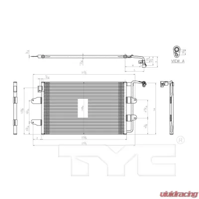 TYC Genera A/C Condenser Volkswagen Beetle 2006-2010 2.5L 5-Cyl - 3692