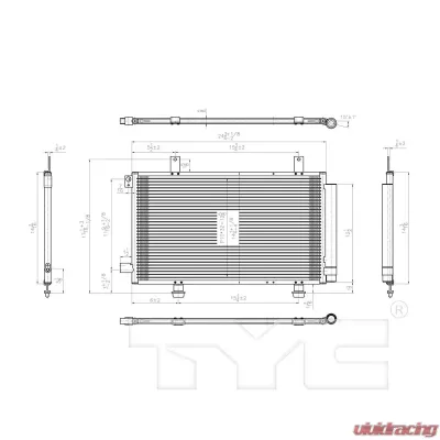 TYC Genera A/C Condenser Suzuki SX4 2007-2013 - 3693