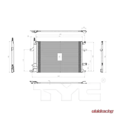 TYC Genera A/C Condenser Volvo S60 2006-2009 - 3737