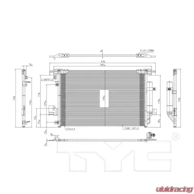 TYC Genera A/C Condenser Mitsubishi - 3747