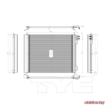 TYC Genera A/C Condenser Ford 2008-2014 - 3753