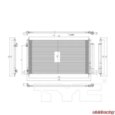 TYC Genera A/C Condenser Acura TL 2009-2014 - 3766