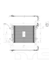 TYC Genera A/C Condenser Volkswagen Tiguan 2009-2018 2.0L 4-Cyl                                     - 3775 - Image 2