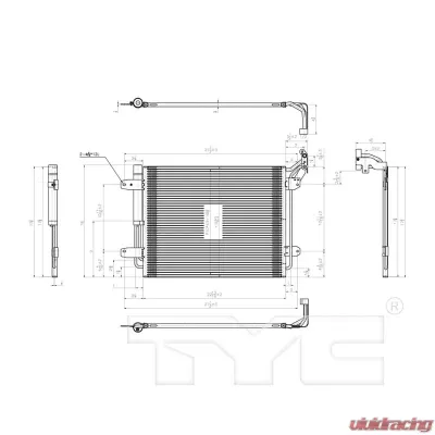 TYC Genera A/C Condenser Volkswagen Tiguan 2009-2018 2.0L 4-Cyl - 3775