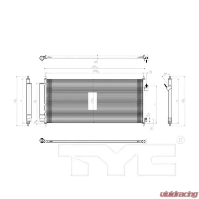 TYC Genera A/C Condenser Honda Fit 2009-2014 - 3783