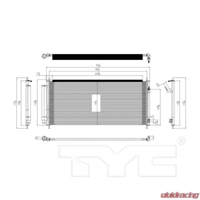 TYC Genera A/C Condenser Honda Insight 2010-2014 - 3787