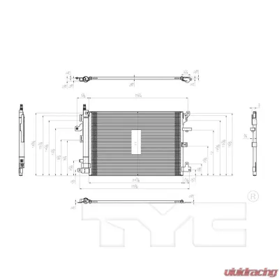 TYC Genera A/C Condenser Volvo XC90 2005-2014 - 3802