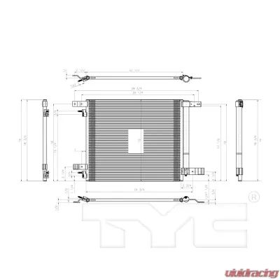 TYC Genera A/C Condenser Cadillac SRX 2010-2011 - 3865