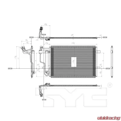 TYC Genera A/C Condenser Mazda Mazda 3 2010-2011 - 3866