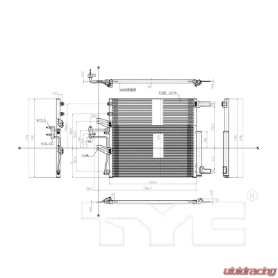 TYC Genera A/C Condenser - 3878