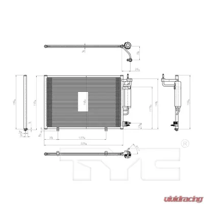 TYC Genera A/C Condenser Ford Fiesta 2011-2013 - 3881
