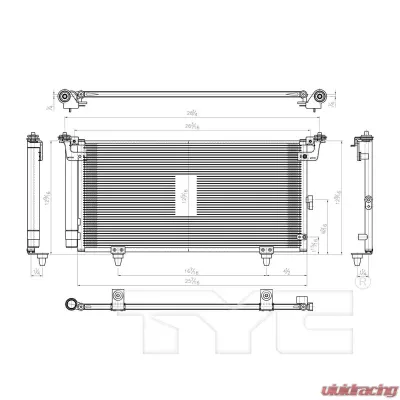 TYC Genera A/C Condenser Subaru 2010-2014 - 3885