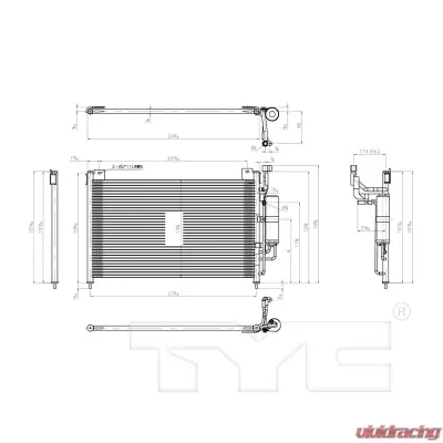TYC Genera A/C Condenser Mazda Mazda 2 2011-2014 - 3891