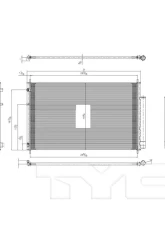 TYC Genera A/C Condenser Honda Odyssey 2011-2017                                     - 3892 - Image 3