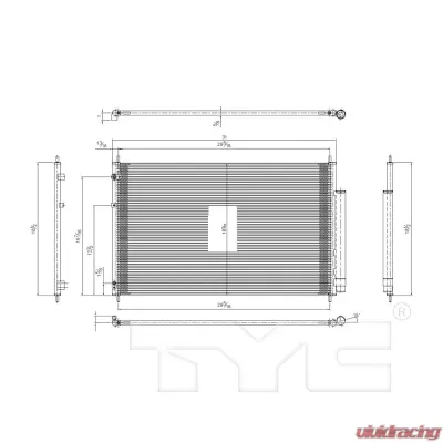 TYC Genera A/C Condenser Honda Odyssey 2011-2017 - 3892