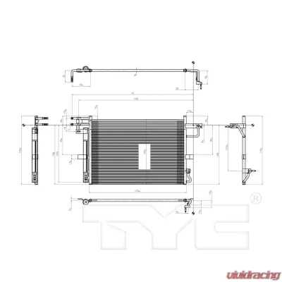 TYC Genera A/C Condenser Ford Explorer 2011-2019 3.5L V6 - 3911