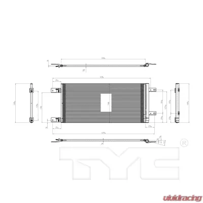 TYC Genera A/C Condenser Ford 2011-2016 6.7L V8 - 3937
