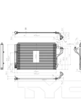 TYC Genera A/C Condenser Hyundai Elantra 2011-2013                                     - 3967 - Image 3