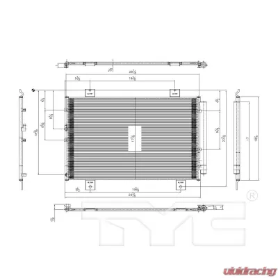 TYC Genera A/C Condenser Toyota Highlander 2011-2013 - 3974