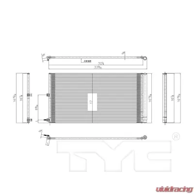 TYC Genera A/C Condenser - 3975