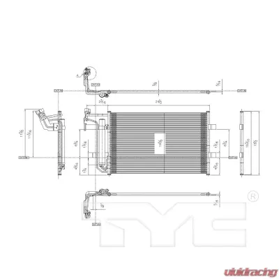 TYC Genera A/C Condenser Mazda Mazda 5 - 3978