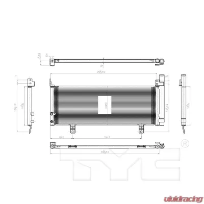 TYC Genera A/C Condenser Toyota 2.5L 4-Cyl - 3996