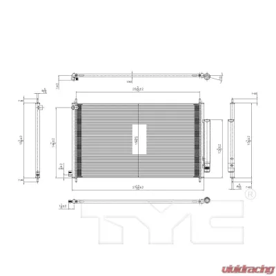 TYC Genera A/C Condenser Honda CR-V 2012-2016 - 3997