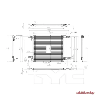 TYC Genera A/C Condenser Cadillac SRX 2010-2015 - 4055