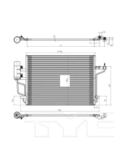 TYC Genera A/C Condenser Ford Escape 2013-2016 2.0L 4-Cyl                                     - 4115 - Image 2