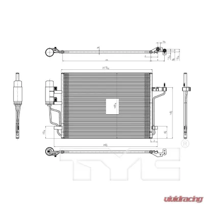 TYC Genera A/C Condenser Ford Escape 2013-2016 2.0L 4-Cyl - 4115